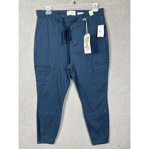 Celebrity Pink Trendy Plus Juniors Skinny-Leg Drawstring Cargo Pants 16 Blue NWT